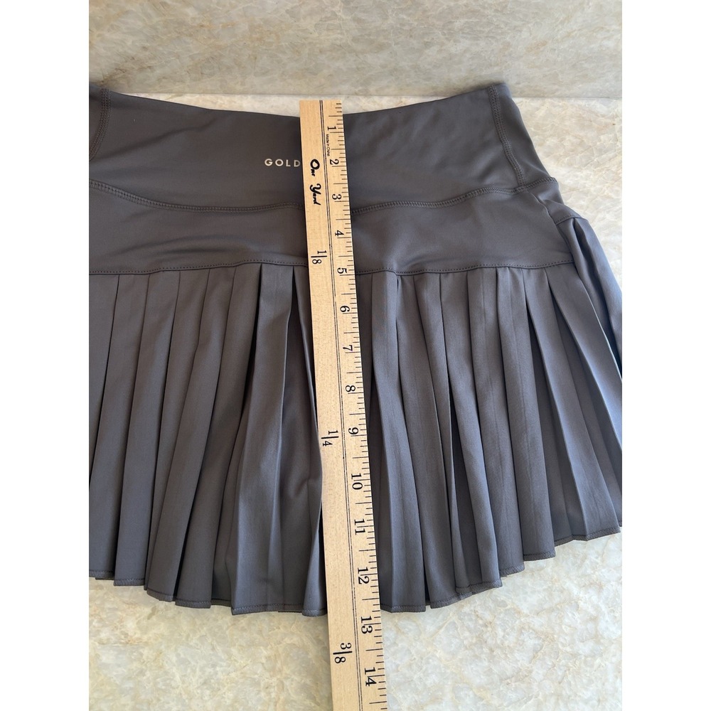 Goldhinge Women's Tennis Skort Skirt Gray XS 25 Stretch Waist - Picture 3 of 5